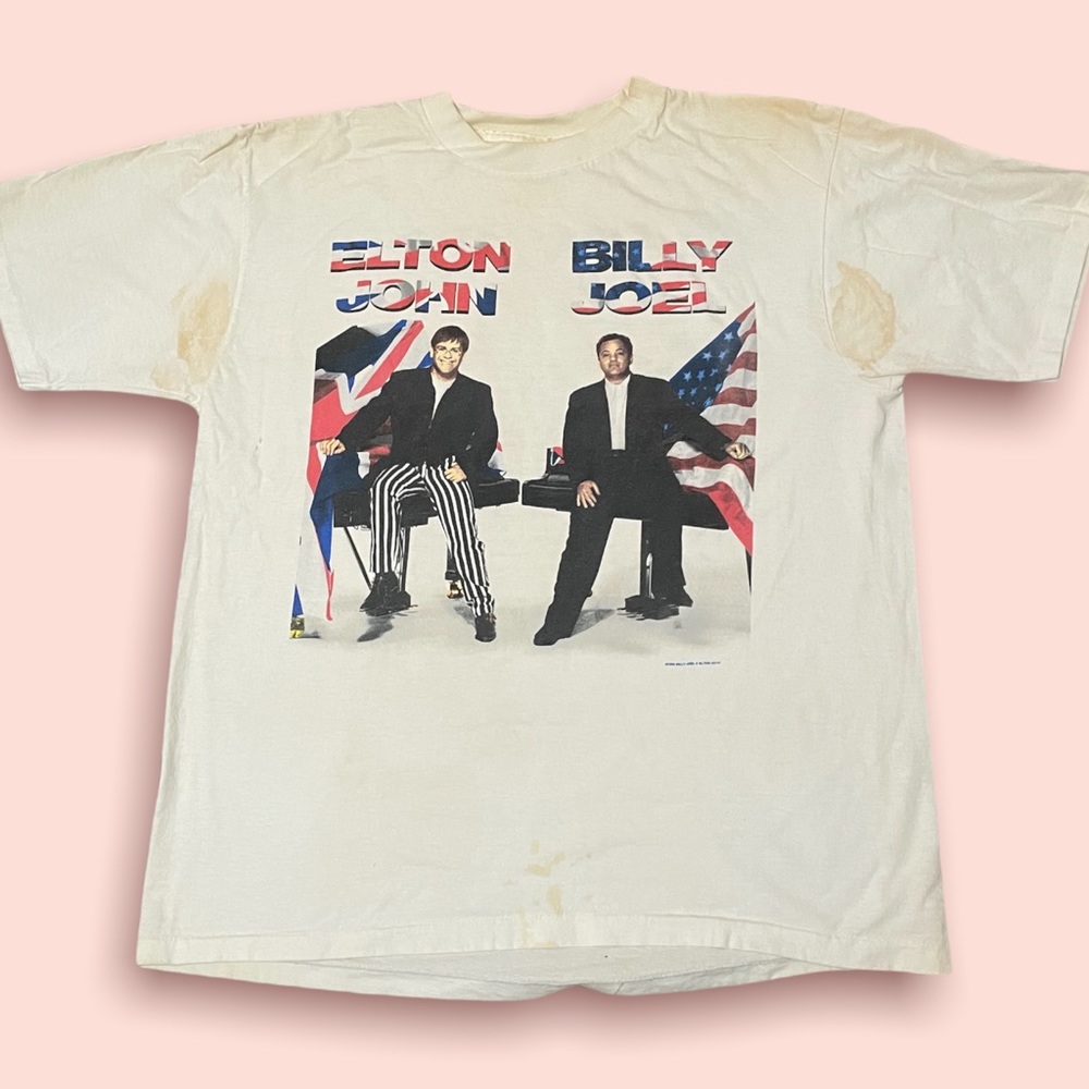Vintage Elton John and Billy Joel 1994 Tour Tee - XL
